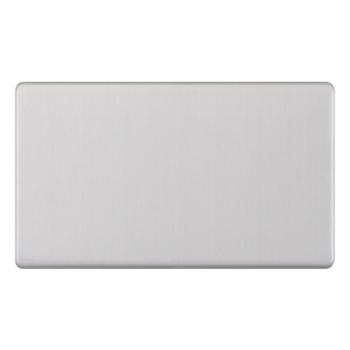 Selectric 2 Gang Blanking Plate Satin Chrome