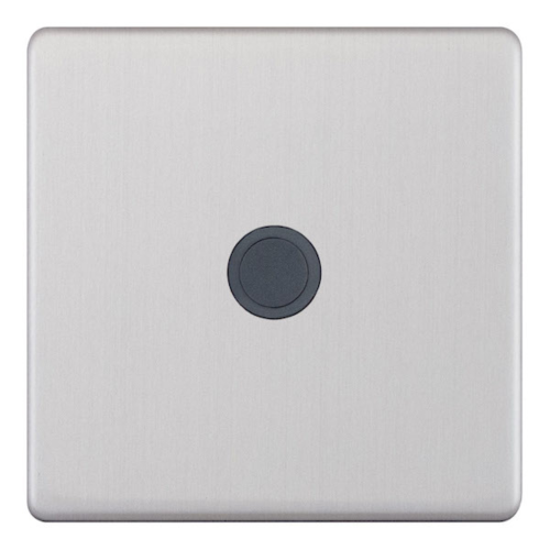 Selectric 20 Amp Cable Outlet Centre Entry Satin Chrome Grey Insert