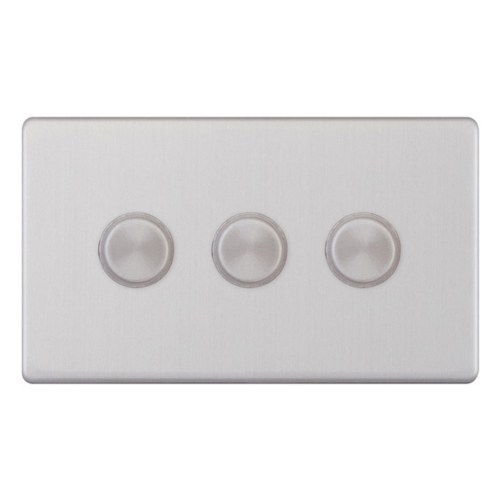 Selectric 3 Gang 2 Way Dimmer Switch 5-100W Push On/Off