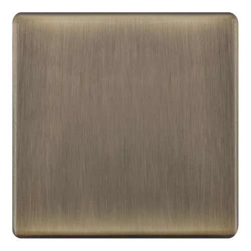 Selectric 1 Gang Blanking Plate Antique Brass