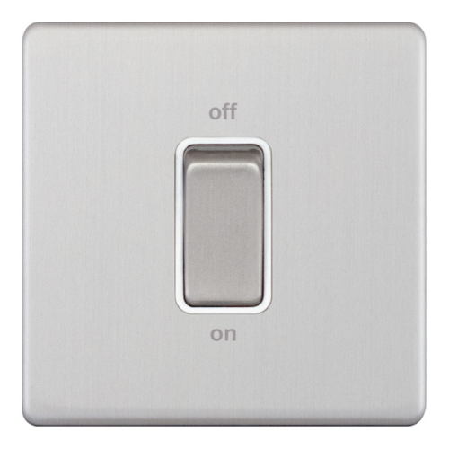 Selectric 45 Amp DP Switch 1 Gang Plate Satin Chrome
