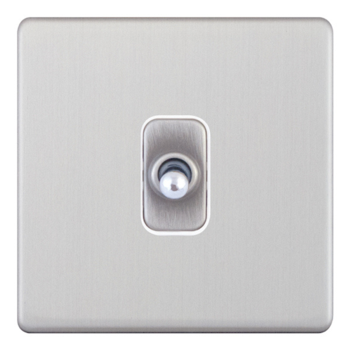 Selectric 10 Amp Intermediate Toggle Switch 1 Gang Satin Chrome