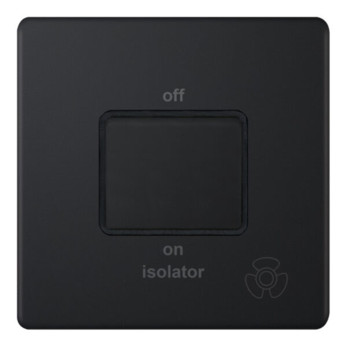 Selectric 10 Amp 3 Pole Fan Isolator Switch X-Rated Matt Black