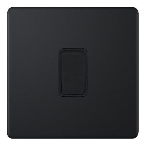 Selectric 20 Amp DP Switch Matt Black with Black Insert