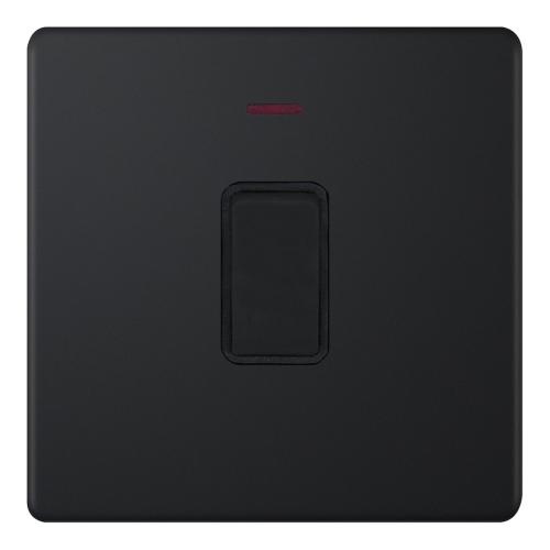 Selectric 20 Amp DP Switch with LED Neon Matt Black 