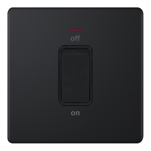 Selectric 45 Amp DP Switch with LED Neon Matt Black