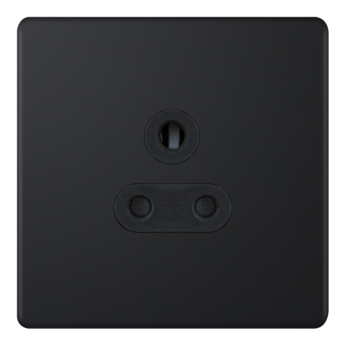 Selectric 5 Amp Round Pin Socket 3 Pin Matt Black