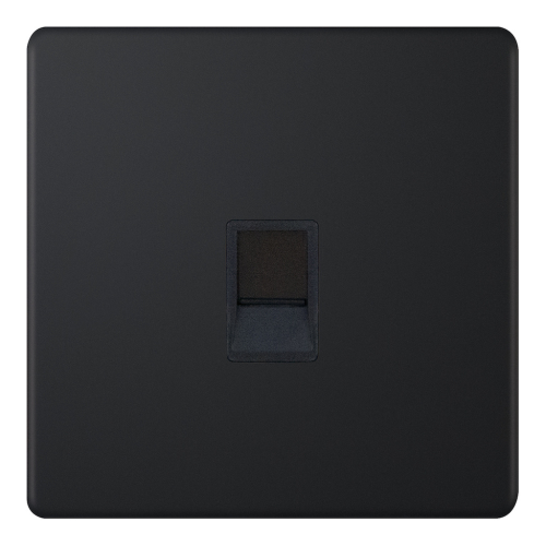 Selectric 1 Gang RJ11 Data Socket Matt Black