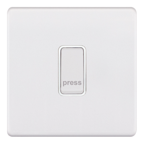 Selectric 10 Amp Push Switch 1 Gang X-Rated “PRESS” Matt White