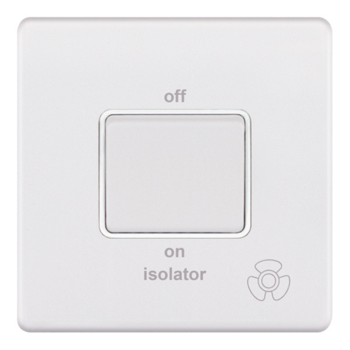 Selectric 10 Amp 3 Pole Fan Isolator Switch X-Rated Matt White 
