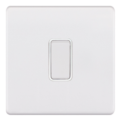 Selectric 20 Amp DP Switch Matt White with White Insert