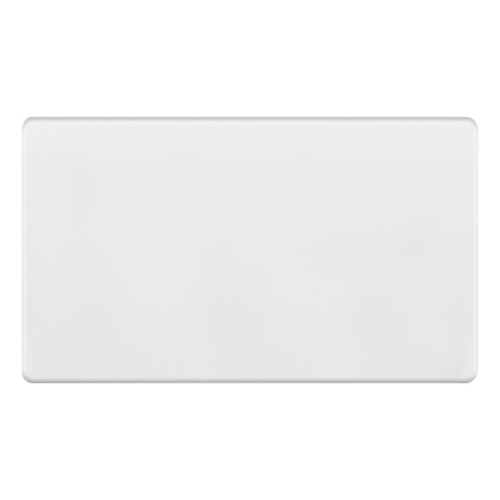 Selectric 2 Gang Blanking Plate Matt White