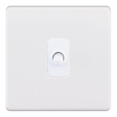 Selectric 10 Amp Intermediate Toggle Switch 1 Gang Matt White