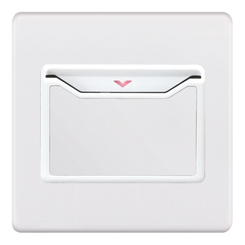 Selectric 32A 1 Gang Key Card Switch Matt White