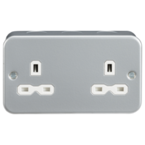 Knightsbridge 13A 2 Gang Unswitched Socket