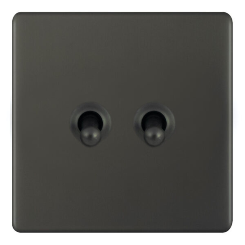 Selectric 10 Amp Toggle Switch 2 Gang 2 Way Dark Bronze
