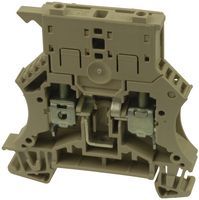 6.3A Single Fused DIN Rail Brown Terminal
