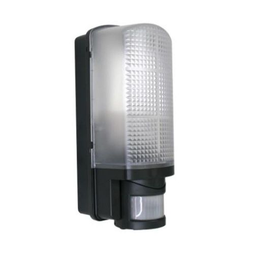 6W LED Bulkhead with PIR Sensor, Black by Meteor Electrical