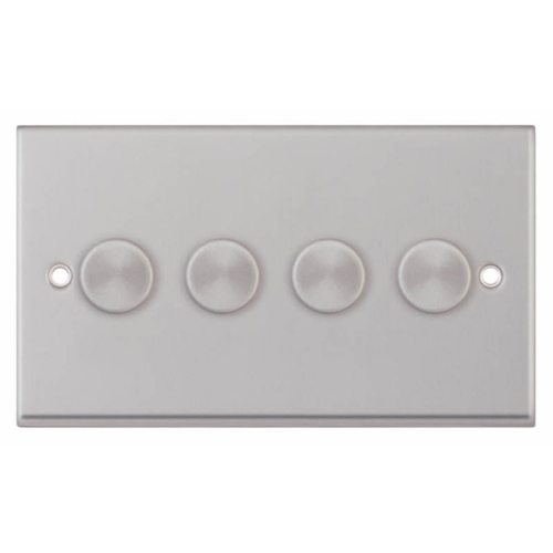 Selectric 4G 2 Way Dimmer Switch 5-100W Push On/Off Satin Chrome