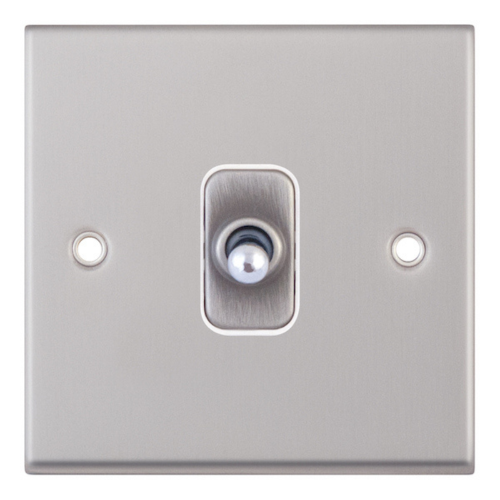 Selectric 10A Intermediate Toggle Switch 1 Gang Satin Chrome