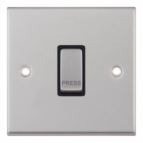 Selectric 10 Amp Push Switch 1G X-Rated “PRESS” Satin Chrome
