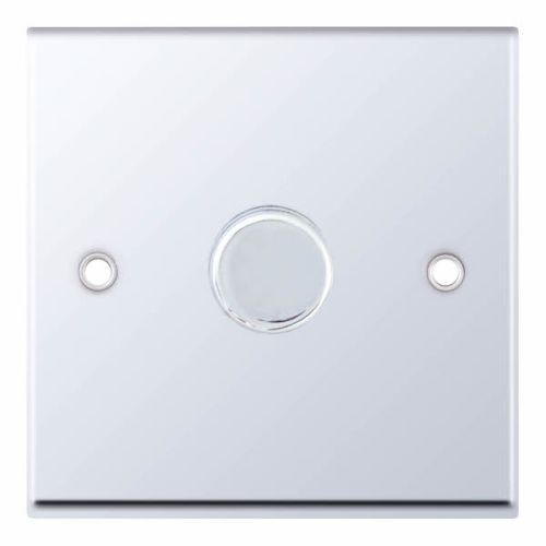 Selectric 1 Gang 2 Way Dimmer Switch 5-100W Push On/Off Polished Chrome 