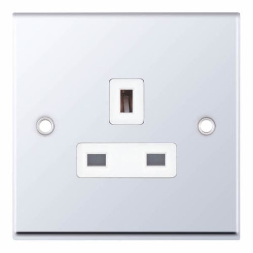 Selectric 1 Gang 13 Amp Socket Unswitched Polished Chrome 