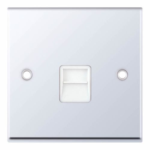 Selectric 1 Gang Master Telephone Socket Polished Chrome 