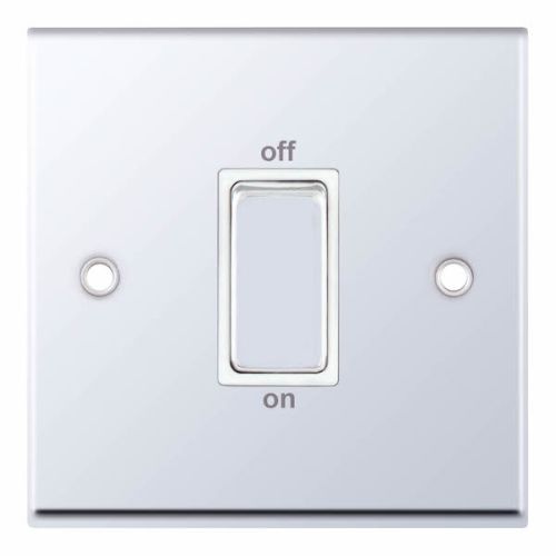 Selectric 45 Amp DP Switch 1 Gang Plate Polished Chrome