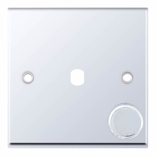 Selectric 1 Aperture Empty Dimmer Plate with Knob Polished Chrome