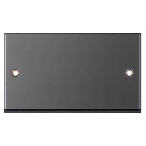 2 Gang Blanking Plate - Black Nickel by Meteor Space 