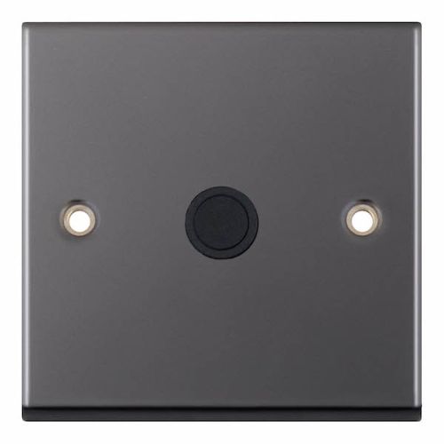 Selectric 20 Amp Cable Outlet with Centre Entry Black Nickel with Black Insert