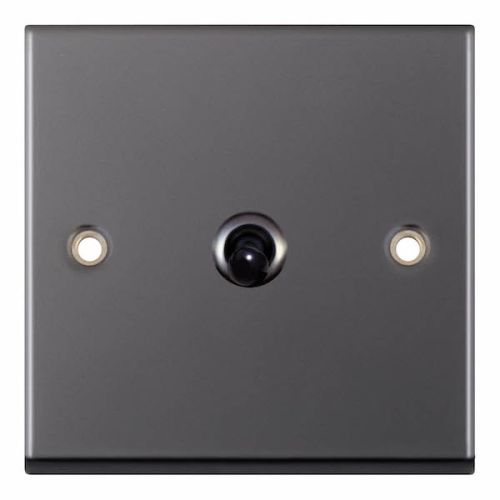 Selectric 10 Amp Toggle Switch 2 Gang 2 Way Black Nickel Black Inserts