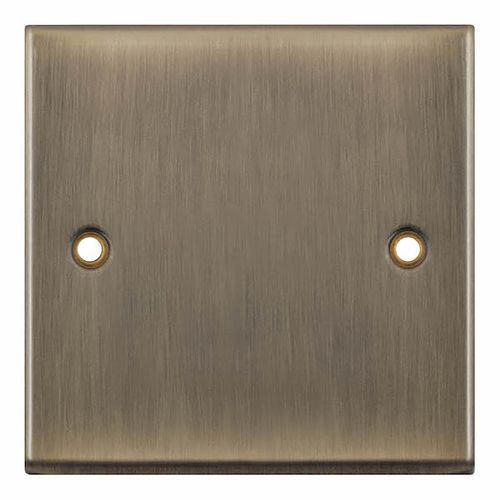1 Gang Blanking Plate - Antique Brass by Meteor Electrical 