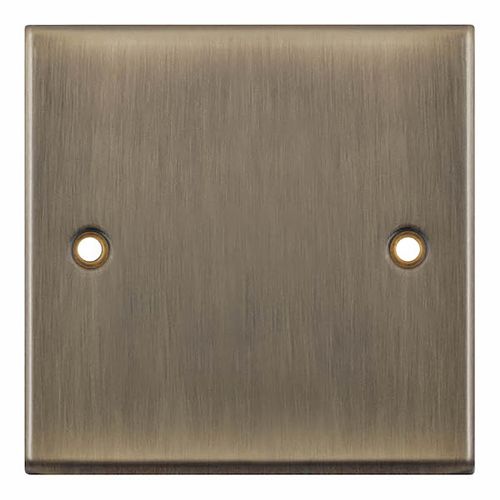 1 Gang Blanking Plate - Antique Brass by Meteor Electrical 