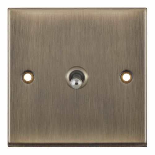 Selectric 10 Amp Toggle Switch 1 Gang 2 Way Antique Brass