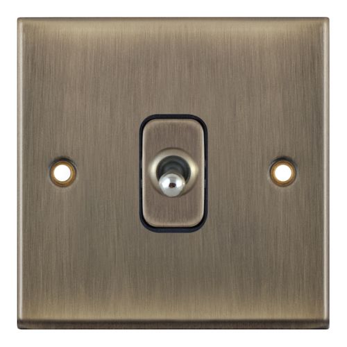 Selectric 10 Amp 1 Gang Intermediate Toggle Switch Antique Brass