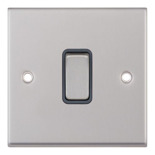 Selectric 10 Amp Plate Switch 1 Gang 2 Way X-Rated Satin Chrome 