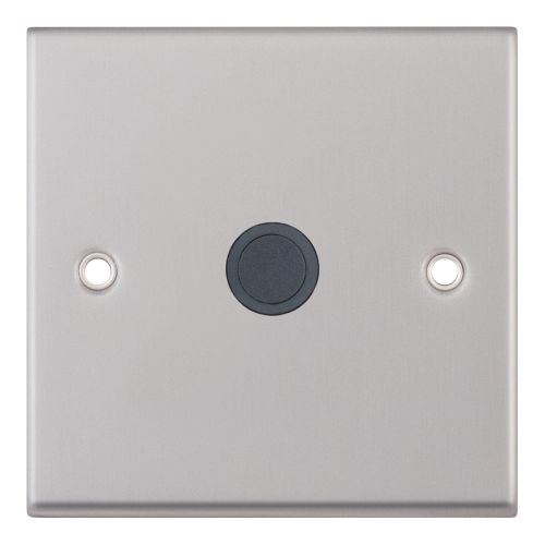 Selectric 20 Amp Cable Outlet with Centre Entry Satin Chrome Grey Insert