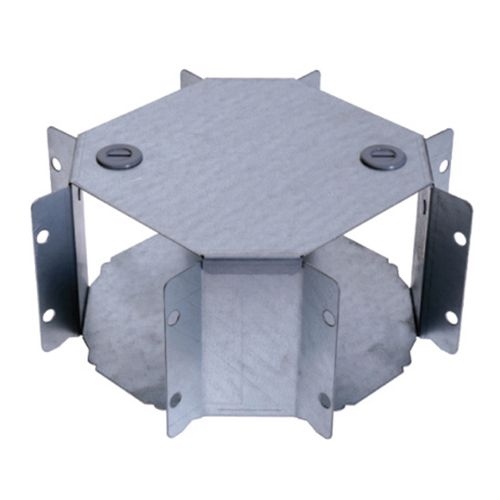 100 x 100mm 90° Four-way Intersection Assembly - Gusset Type by Meteor Electrical