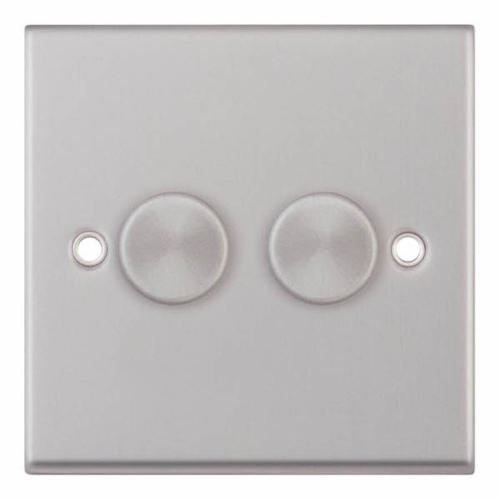 Selectric 2 Way Dimmer Switch 5-100W Push On/Off Satin Chrome