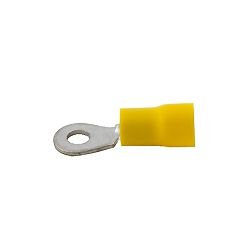 Unicrimp QYR8 8.0mm Yellow Pre Insulated Ring Crimp Terminals