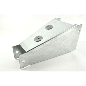 100x100mm To 50x50mm Galvanised Trunking Reducer