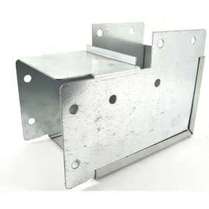 100x100mm Galvanised Trunking 90° External Elbow Bend