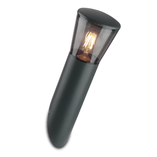 Kosnic Albury Angled Exterior Wall Light Smoky Grey E27 Lamp Holder
