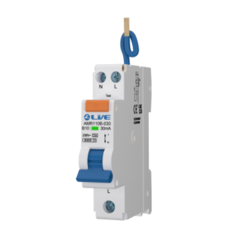 Live Single Module Double Pole 10A B Curve 30mA Type A mini RCBO