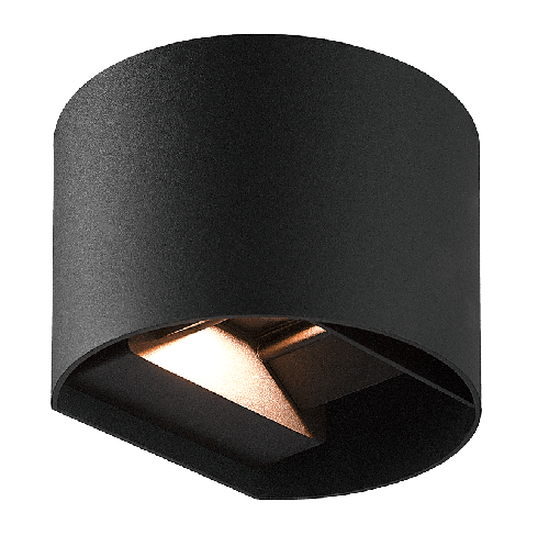 Kosnic Aspen 20W Up and Down Circle LED Wall Light Black