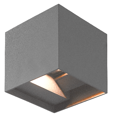 Kosnic Aspen 20W Up and Down Square LED Wall Light Grey