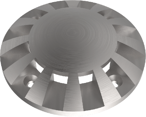 Kosnic Atri multi-sided light outlets round stainless steel bezel