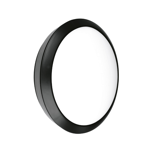 Aurora 25W Round Black LED Bulkhead by Meteor Electrical